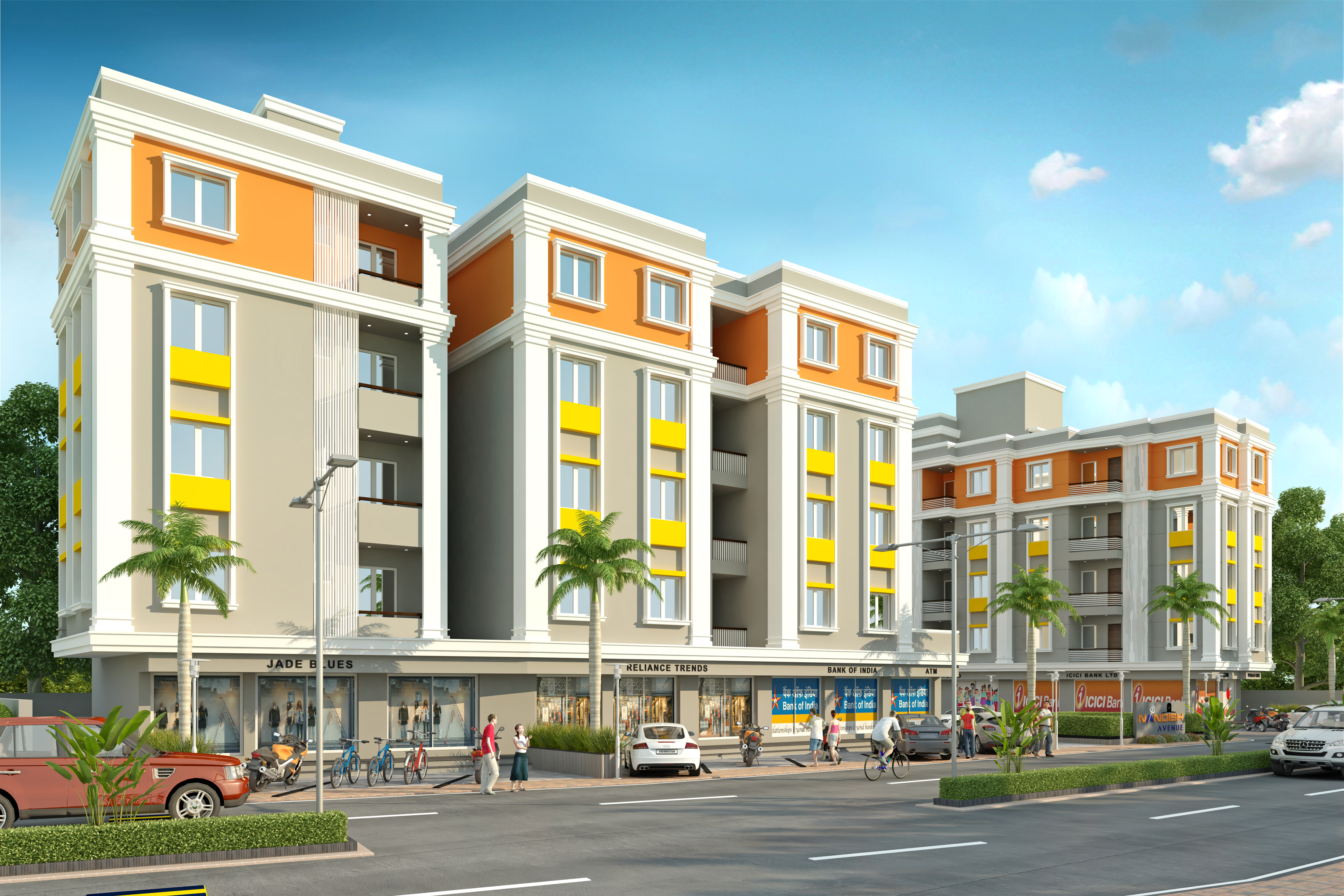 Nandish Avenue - Both Towers Front View