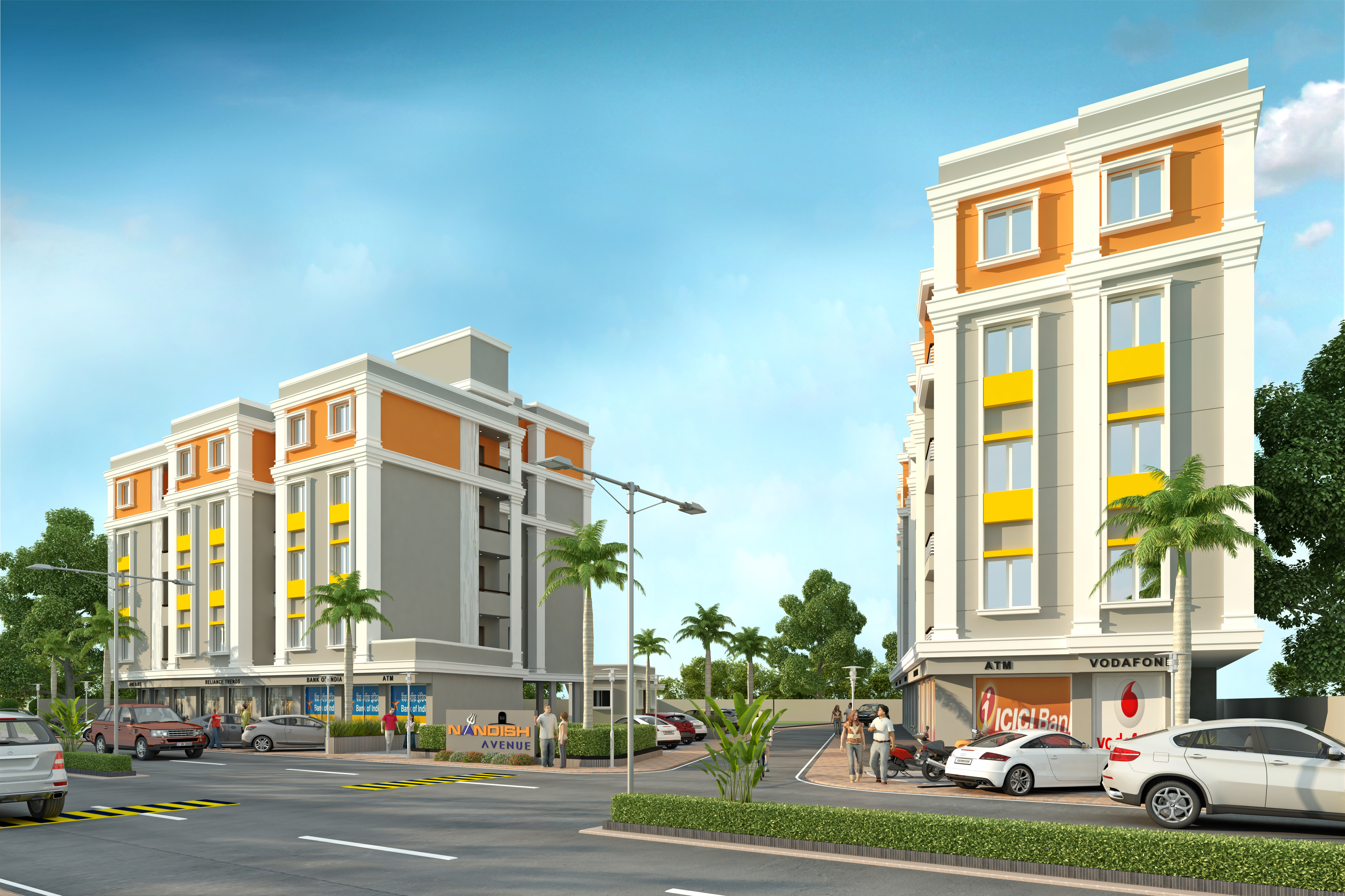 Nandish Avenue - Both Towers Panoramic