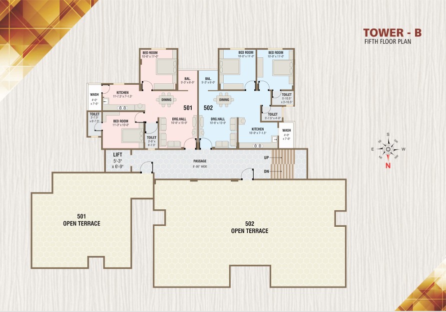 Tower B Fifth Floor Plan